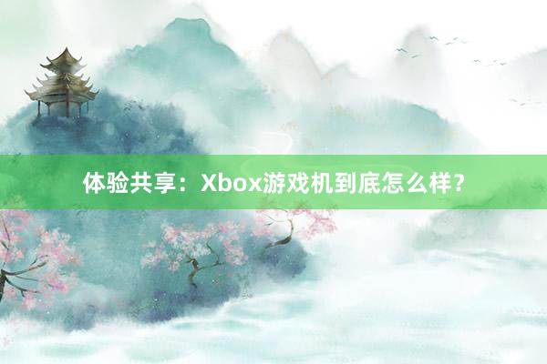 体验共享：Xbox游戏机到底怎么样？